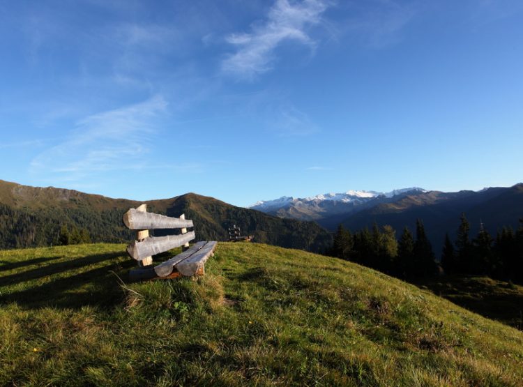 Einer meiner Lieblingsplätze im Großarltal - die Bank ca. 100 Meter südlich der Bichlalm.