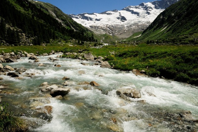 Das Krimmler Achental im Nationalpark Hohe Tauern.