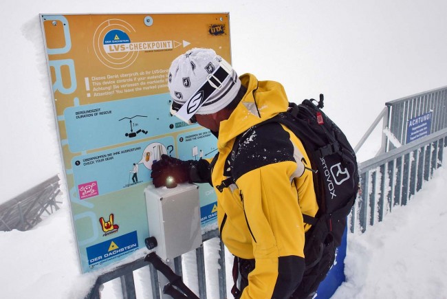 Freerider-Checkpoint LVS (Foto Salzburger Bergrettung, S. Schiefer)