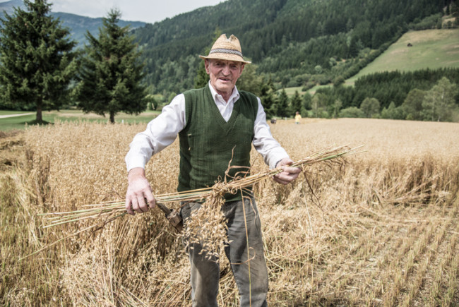 Das Binden der Bandl für die Korndoggen