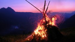 Berge in Flammen