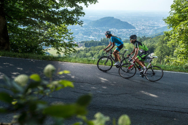 Rennradfahrer am Gaisberg