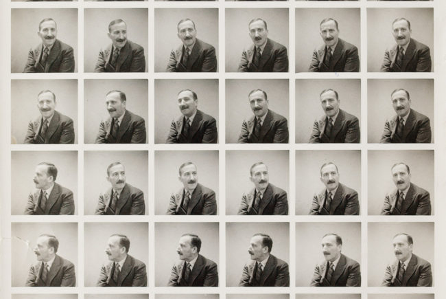 Passbilder-Collage Stefan Zweigs ©Stefan Zweig Center