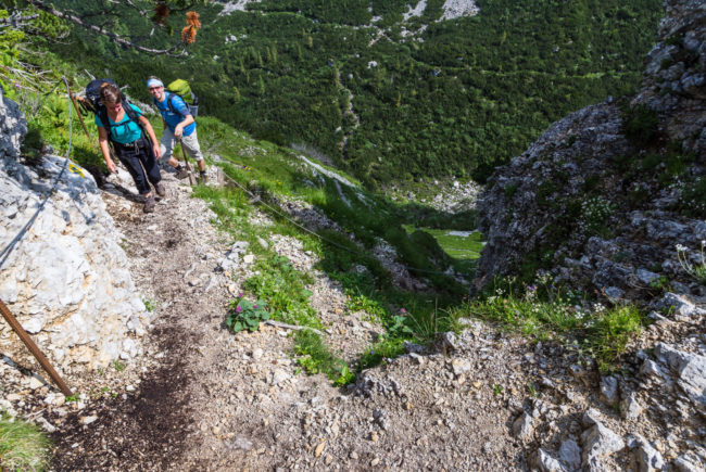 Tiefblicke beim Schwarzkogelsteig