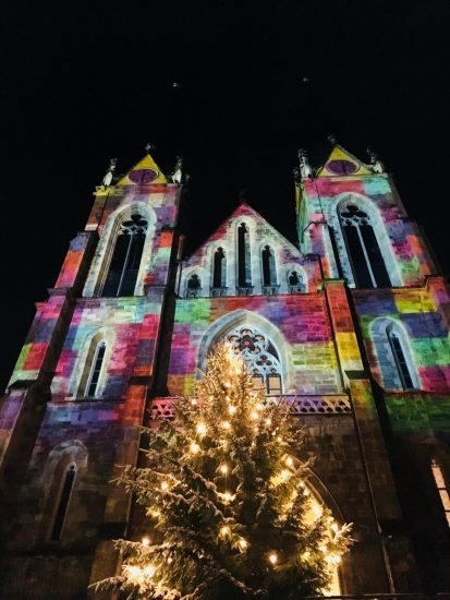 Lichtprojektion am Pongauer Dom