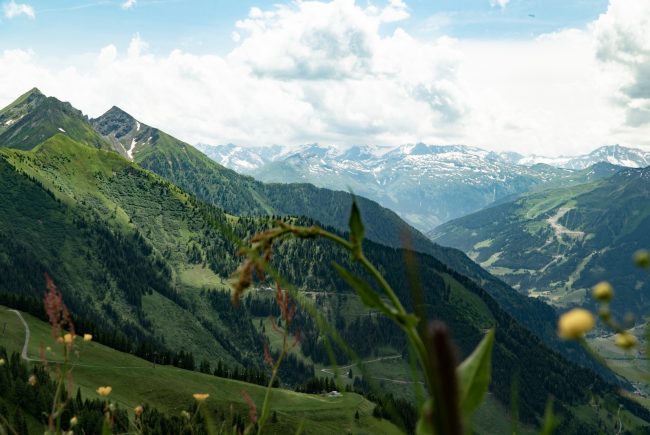 Blick auf das Gasteinertal vom Buseck aus. 