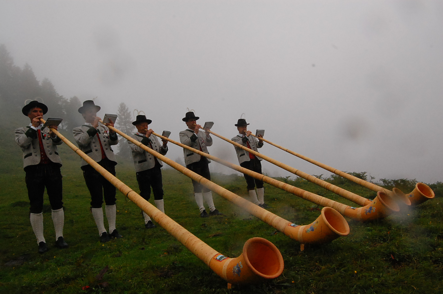 Alphornbläser auf der Rocherhöhe