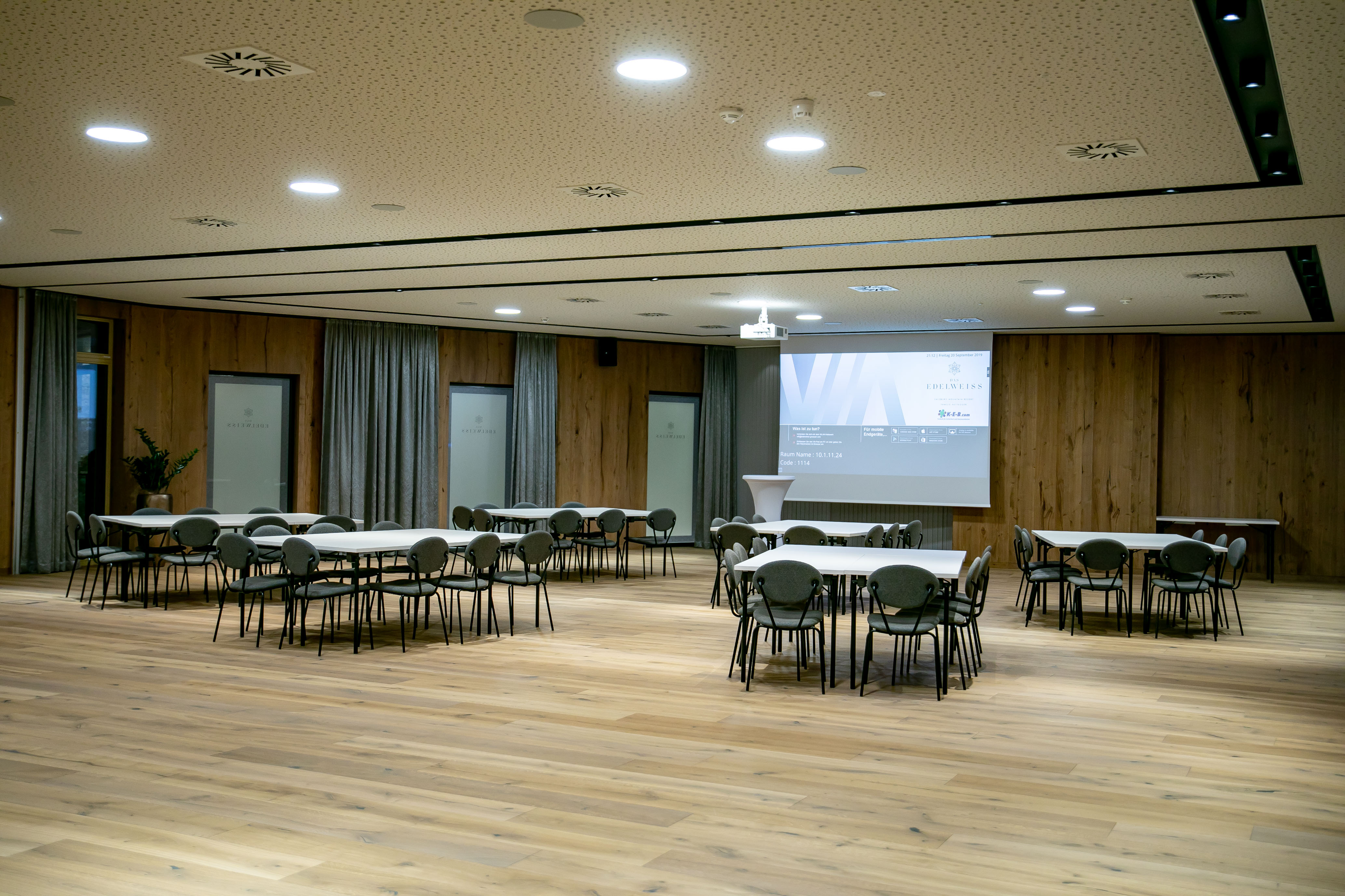 Konferenzsaal im Hotel Edelweiss, Eröffnung nach Umbau, Großarl, Salzburg, 20190920, ©www.wildbild.at