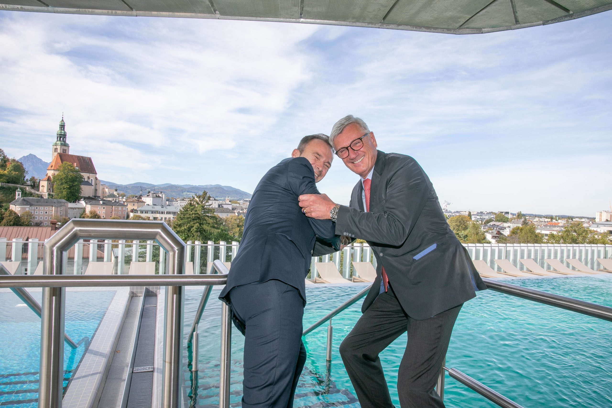 Vizebürgermeister Auinger und Bürgermeister Preuner bei der Eröffnung, Salzburg, ©www.wildbild.at
