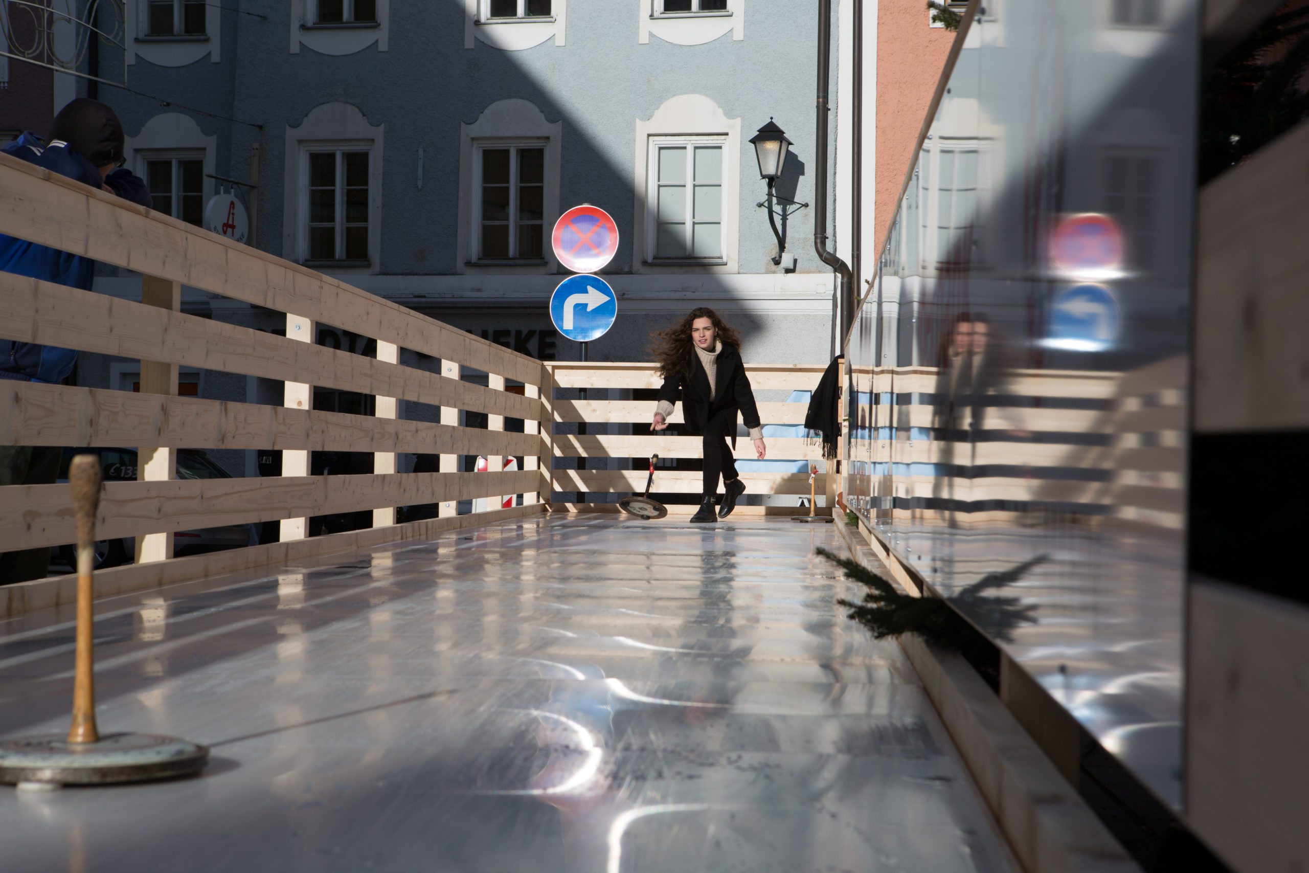 Eisstockschießen in Hallein. 