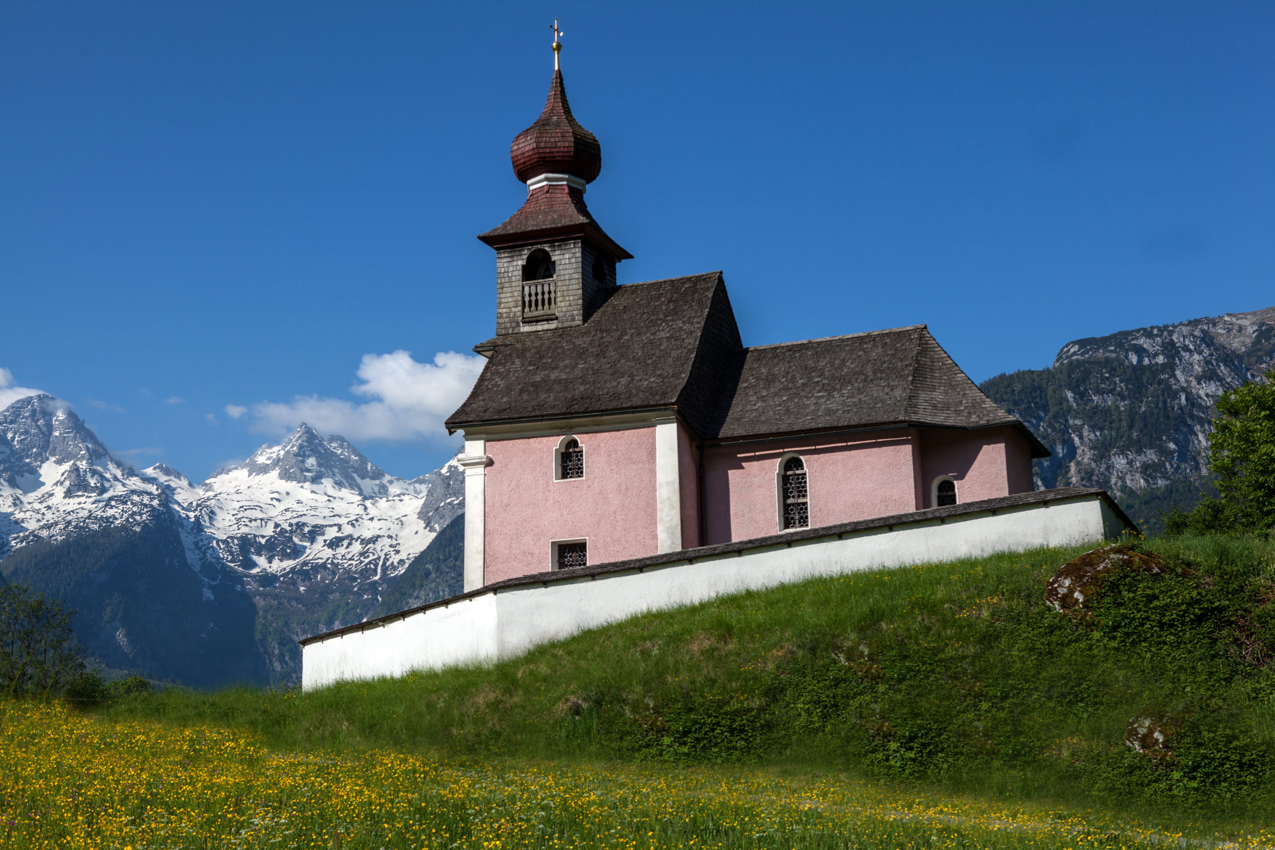 Idyllische Naturkulisse für das Kirchlein Au bei Lofer