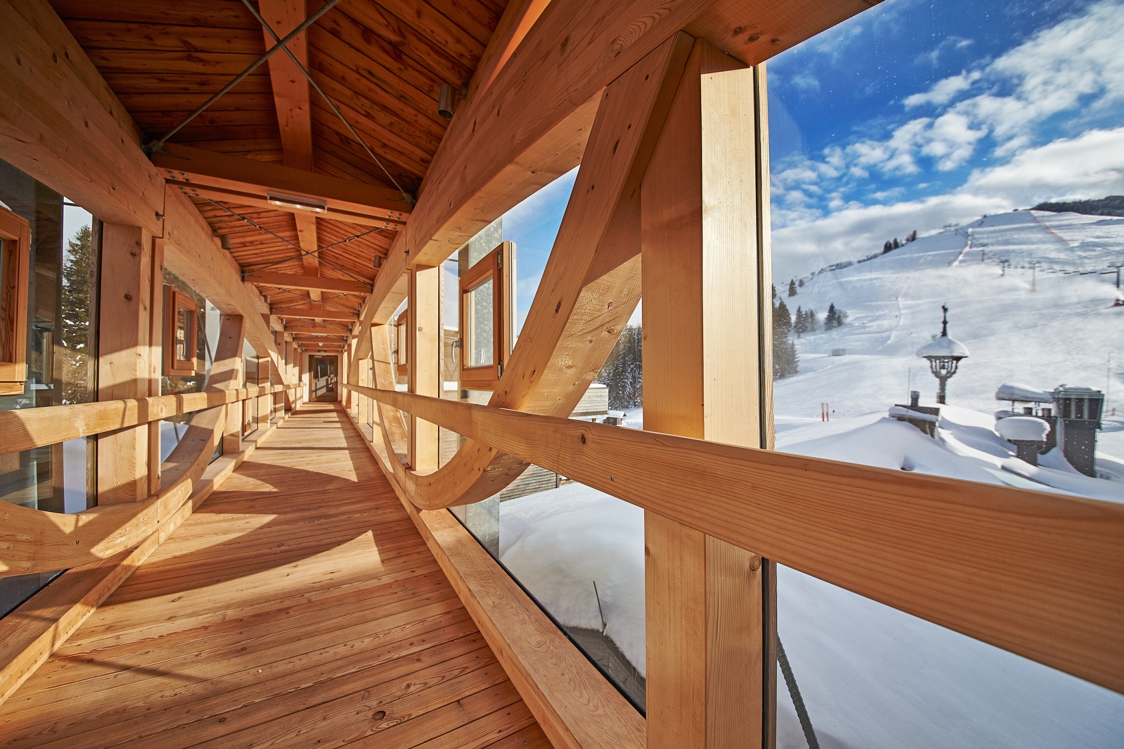Holzkonstruktion Brücke Forsthofalm