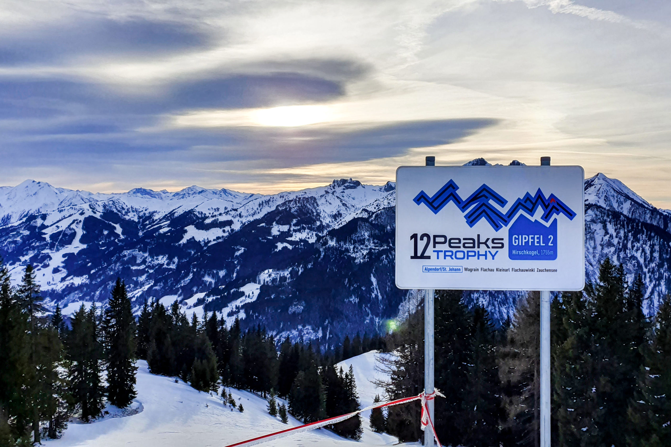 Kitschiger Sonnenuntergang am Hirschkogel bei der 12 Peaks Trophy © Barbara Pirchner