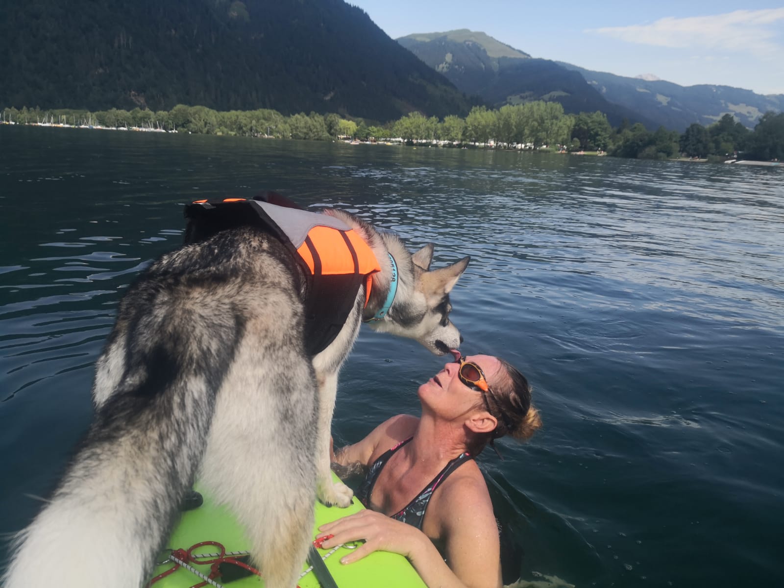 © Edith Danzer - Schwimmweste für den Hund am SUP. 