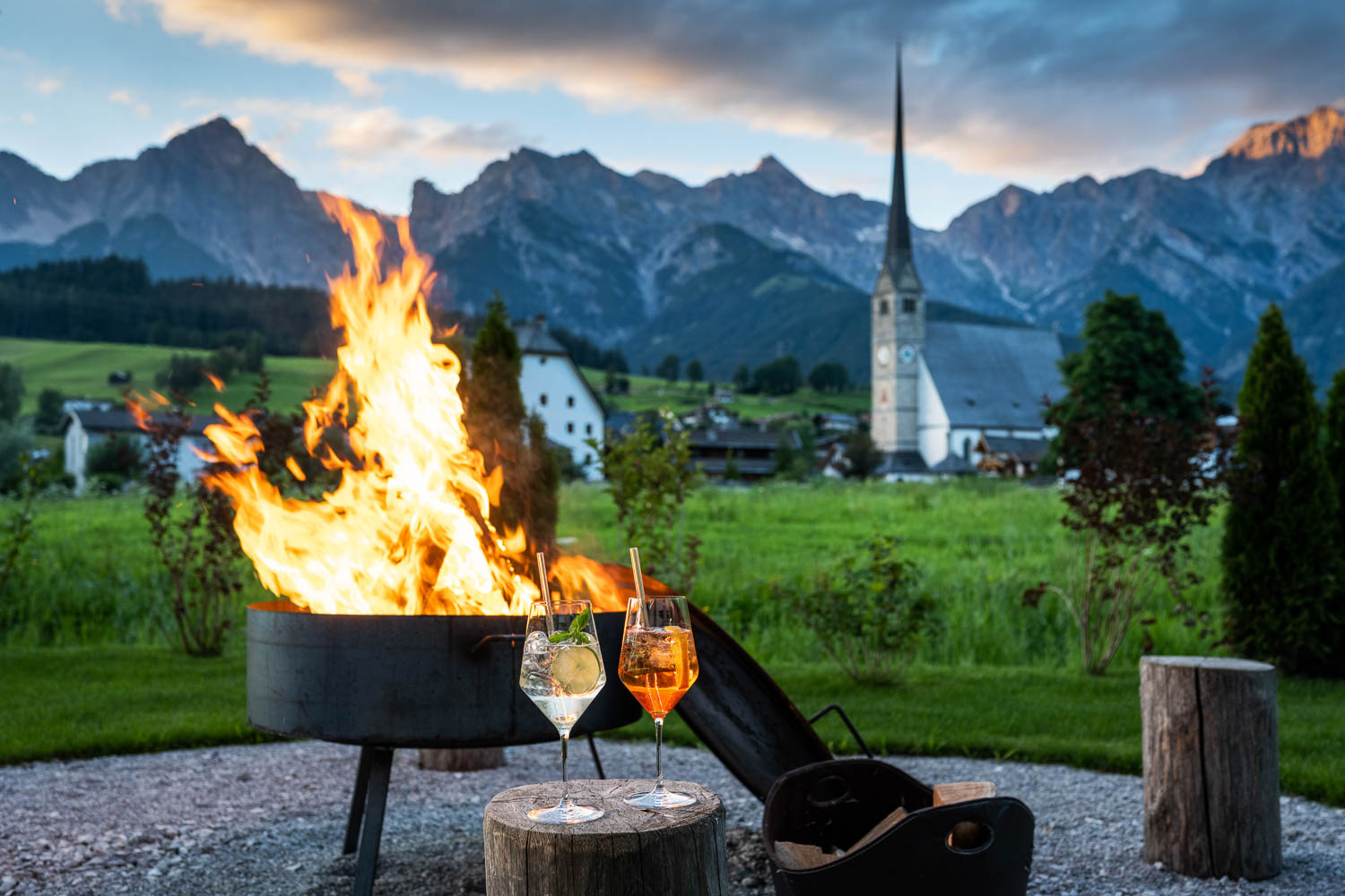 Drinks auf der Terrasse