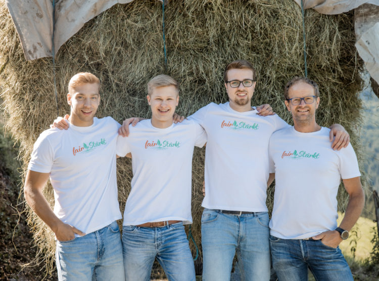 Team fairStärkt.at: Johannes Heigl, Manuel Toferer, Daniel Schneider, Stefan Schaidreiter © Elisabeth Fotografie