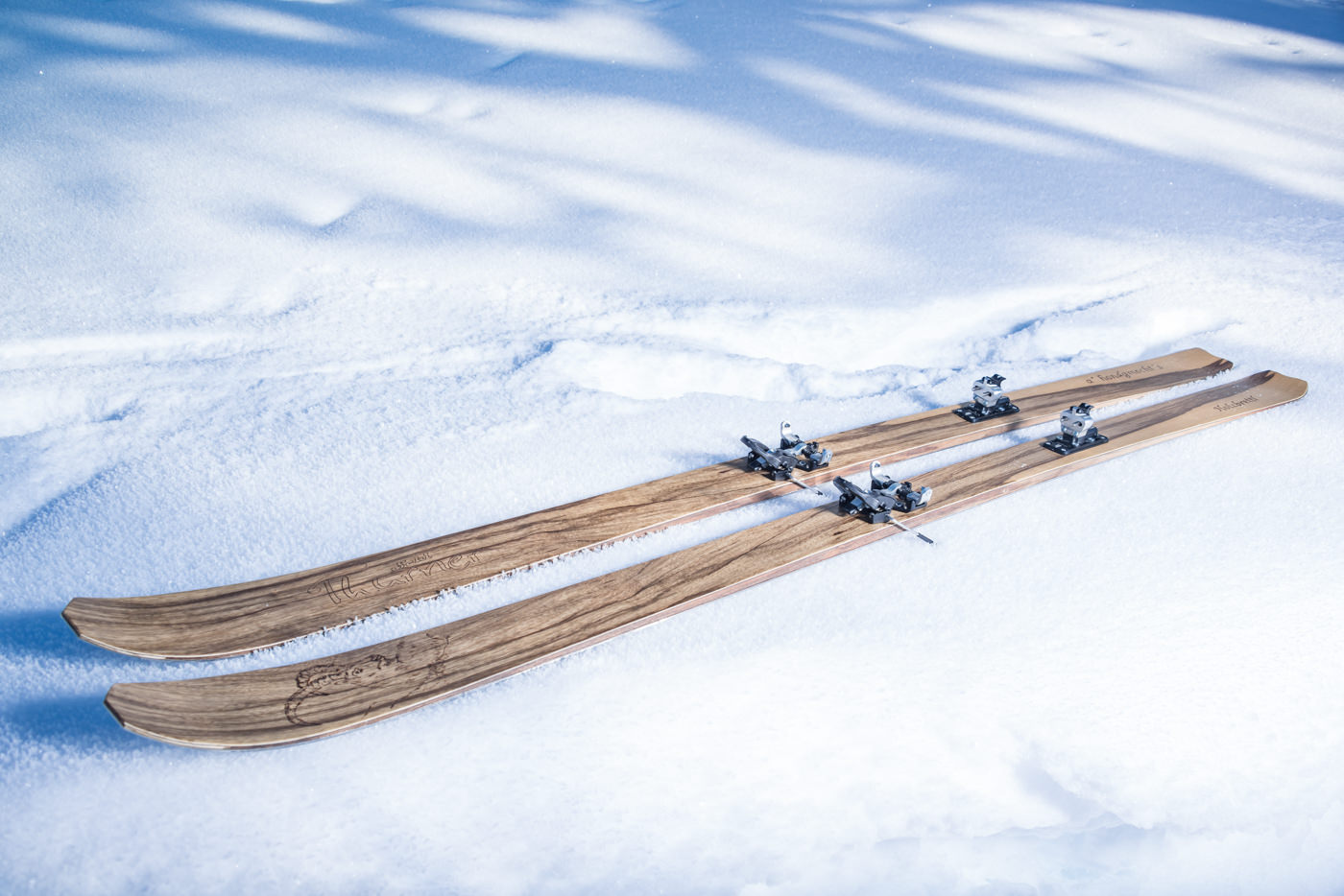 Selbst gebaute Holzski © Thurner Skimanufaktur