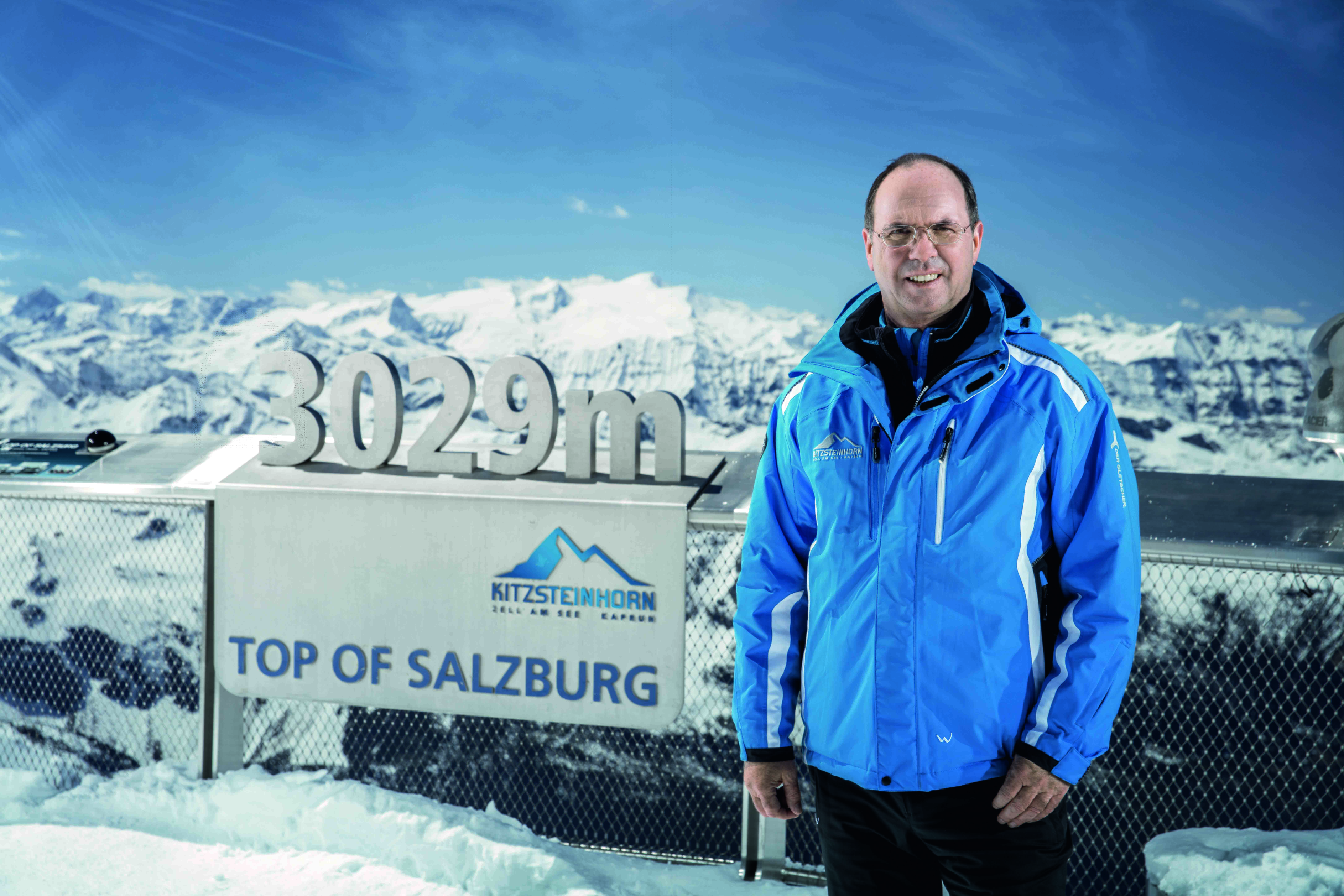 Vorstandsdirektor der Gletscherbahnen Kaprun AG, Ing. Norbert Karlsböck auf "The Top of Salzburg"