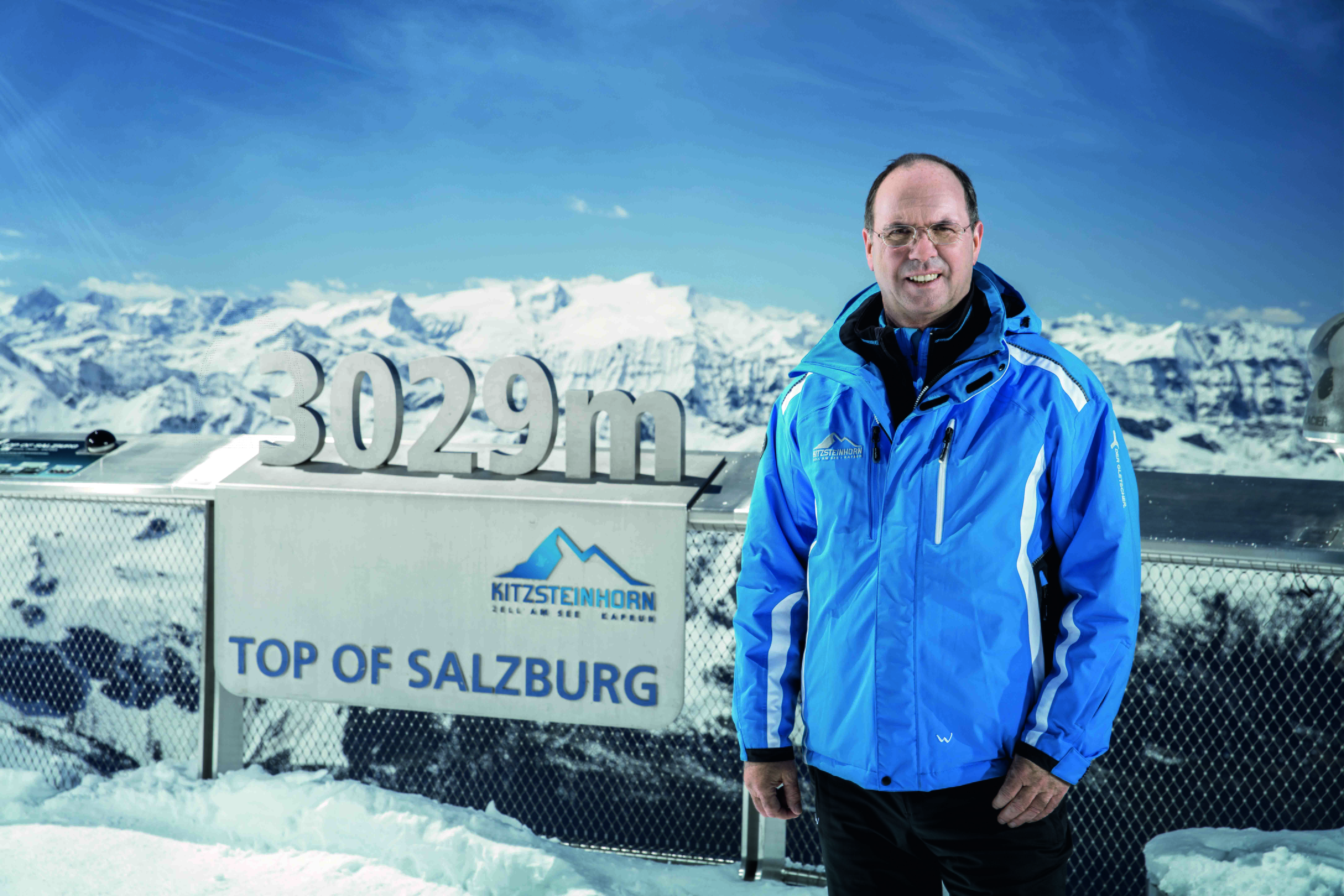 Vorstandsdirektor der Gletscherbahnen Kaprun AG, Ing. Norbert Karlsböck auf 