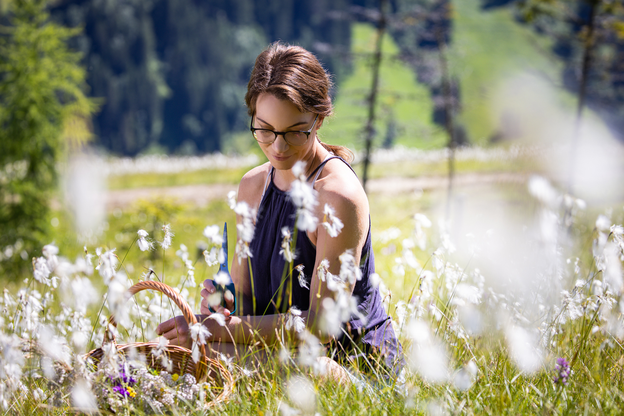 Floristin in einer bienenfreundlichen Wiese © Wagrain-Kleinarl Tourismus, Christian Fischbacher