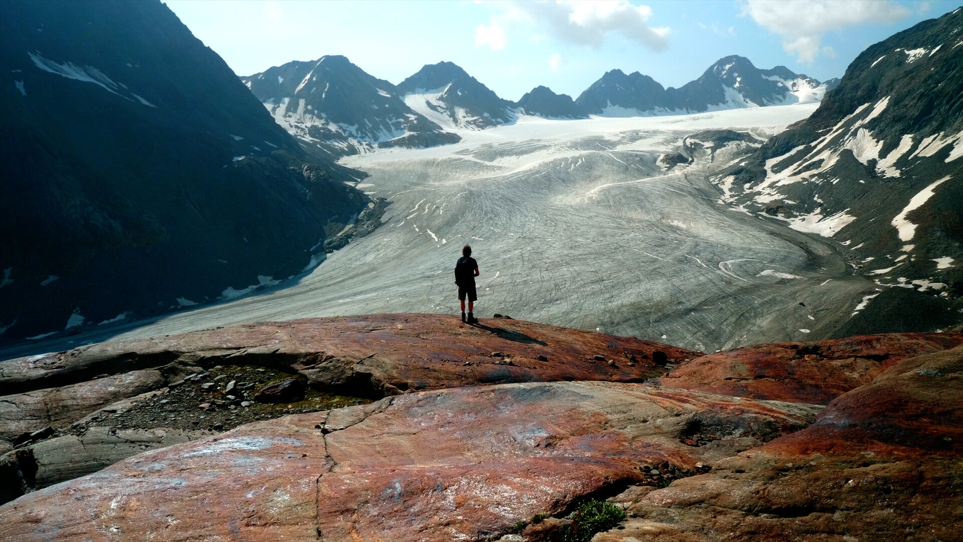 Blick auf den Gletscher des Mttelbergferners