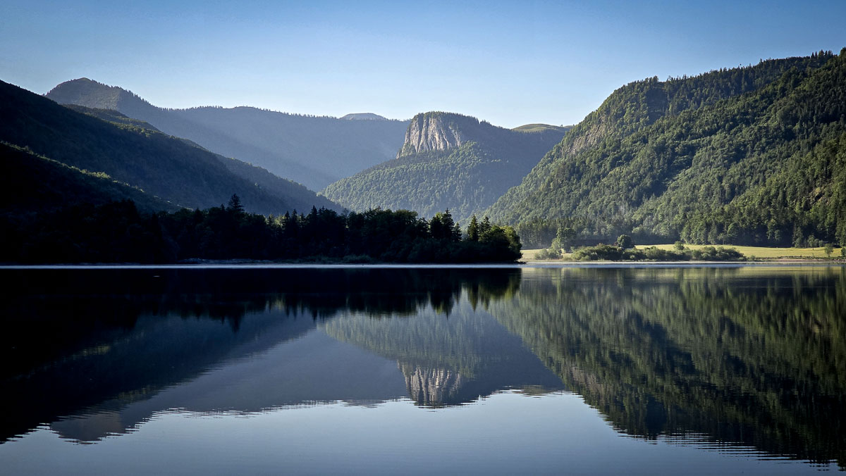 Hintersee am Morgen im Hintergrund der Feichtenstein © Melanie Deisl